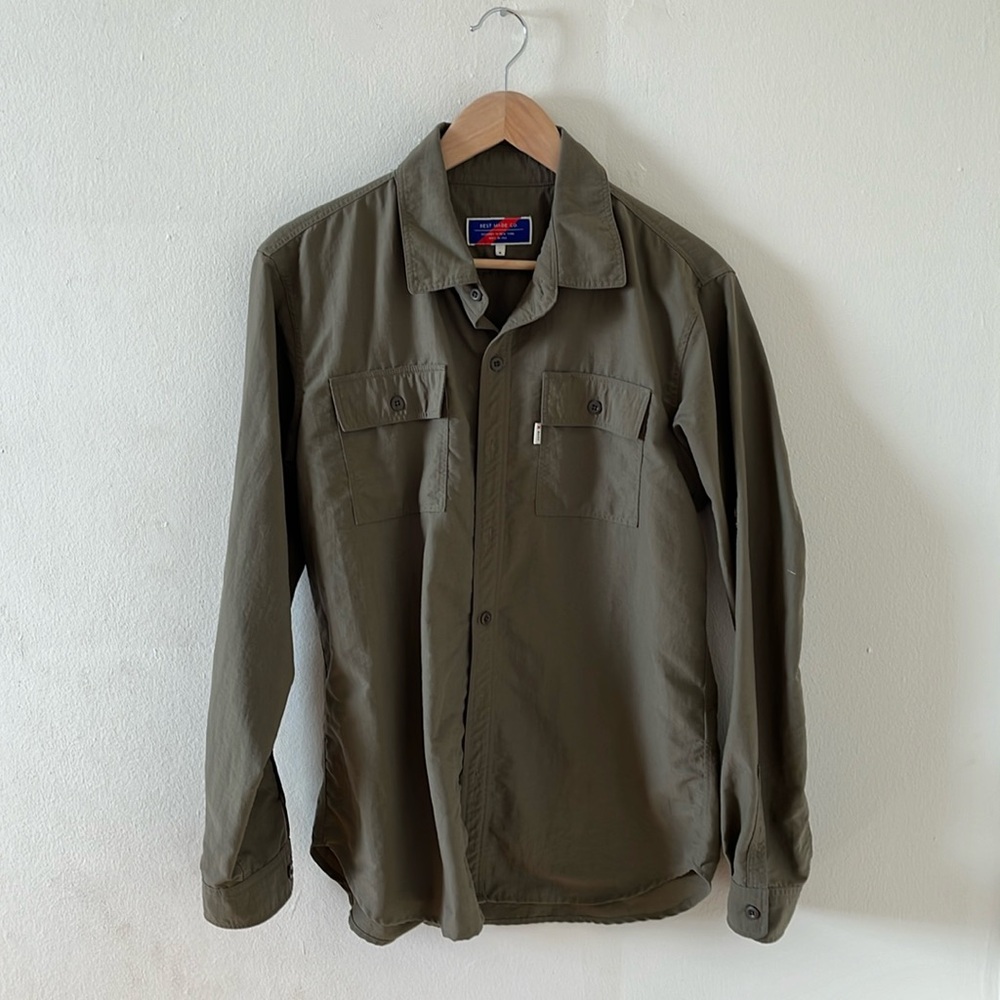 Huckberry Best Made Co Olive Safari Shirt